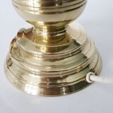 Vintage 1970s solid brass and glass globe table lamp