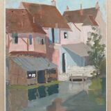Painting made in gouache on docelles paper signed (to be deciphered) dating from the middle of the last century.