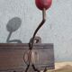 Vintage wood and metal coat rack
