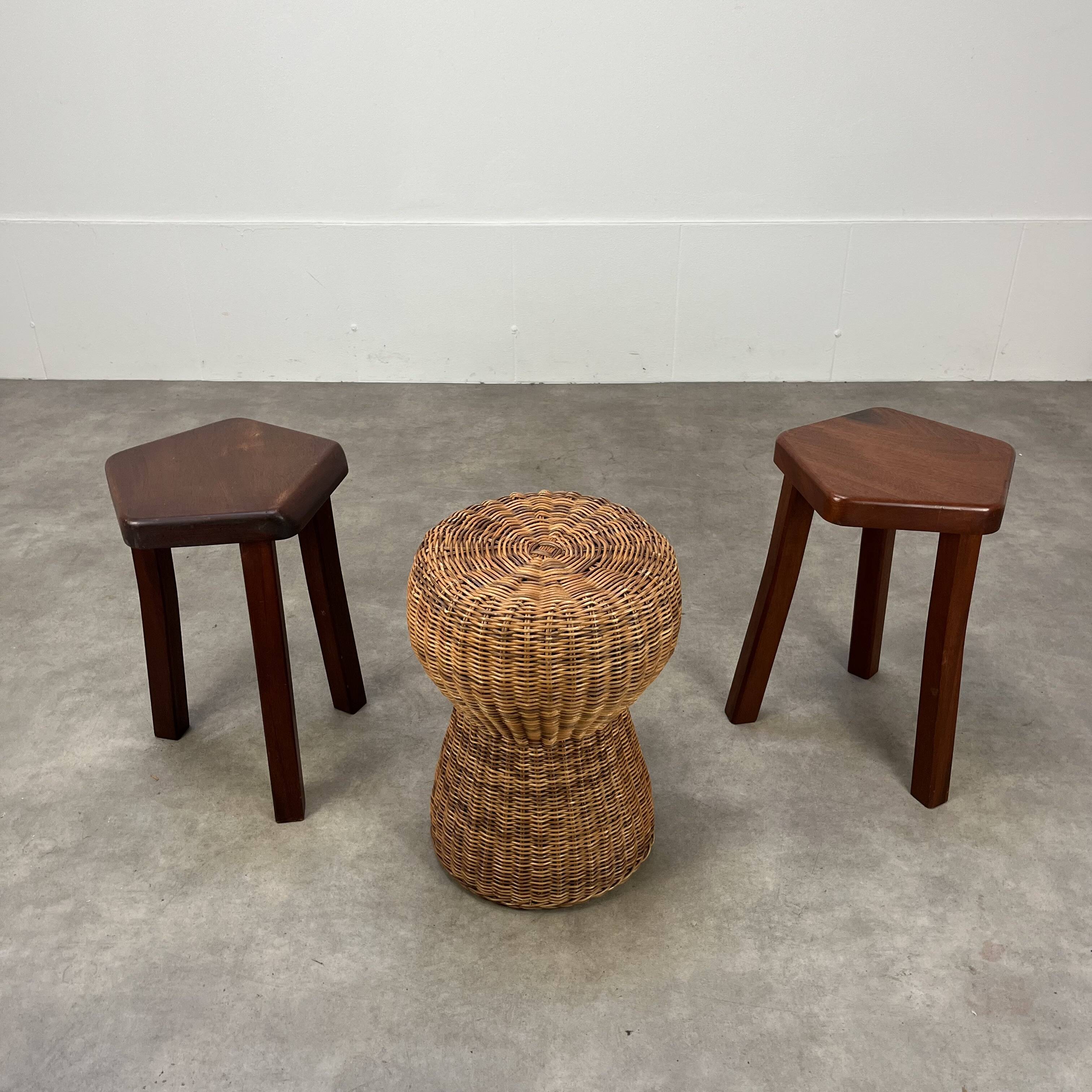 Champagne cork rattan stool