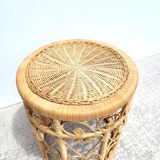 Peacock rattan side table