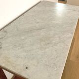 Wooden and marble console table