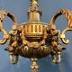 Lustre with 6 light arms in bronze in the Louis XVI style.