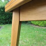 Pretty glass pine table, vintage