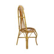 Chaise en bambou rattan boho des années 60 au design italien