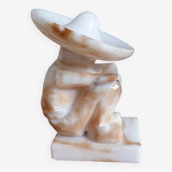 Alabaster bookend statuette