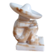 Statuette serre livre en albâtre