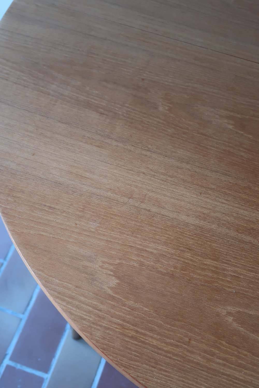 Scandinavian light wood round table