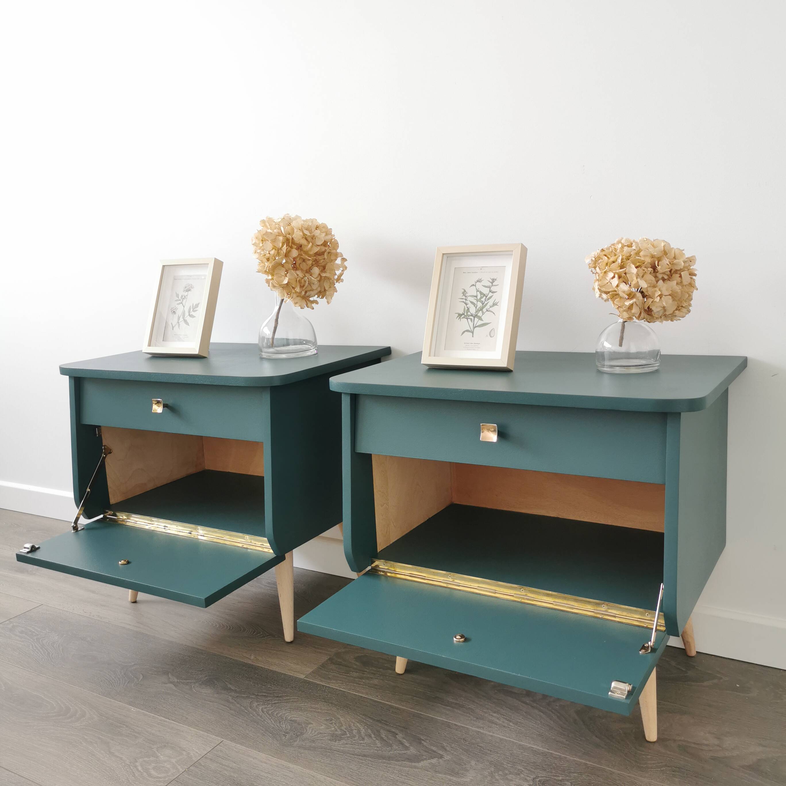 Pair of vintage bedside tables