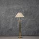 Lampadairel vintage en laiton avec abat-jour en tissu, Italie années 1970.
