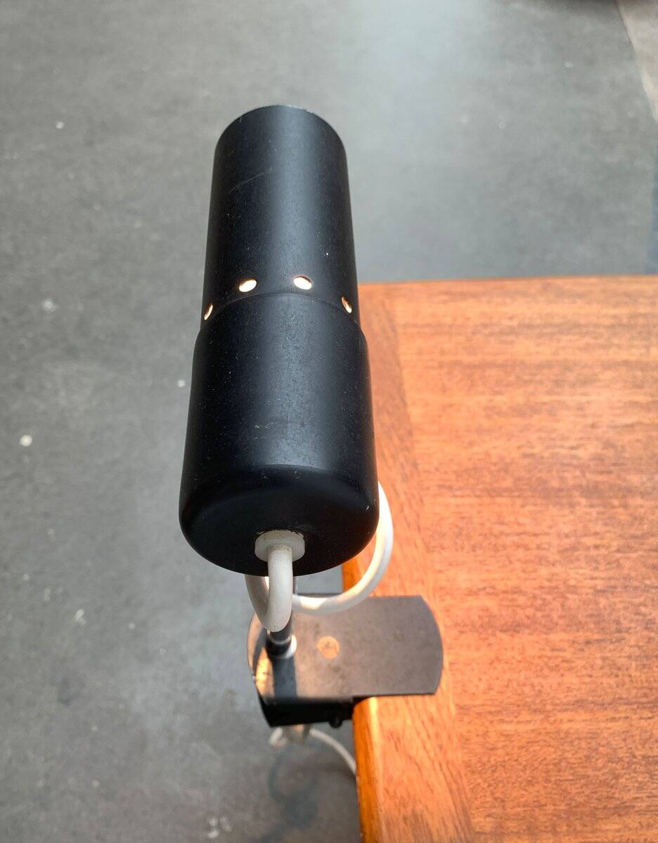 Mid-century minimalist clamp table lamp, 1960s