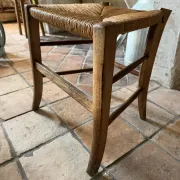 Wooden straw camp stool