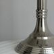 Large 5-arm candlestick in shiny silver metal