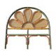 Bedhead in bamboo, rattan and wicker, vintage, 60s