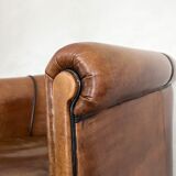 Clubchair sheep’s leather