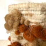 Vintage ceramic and wool lamp, 70s