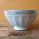 Set of 3 white and gold antique bowls - porcelain cups