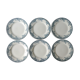 Set of 6 flat plates, Saint Amand model Suzanne, floral decoration