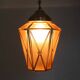 Art Deco suspension in pink and brass glass