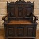 Banc coffre en bois richement sculpté – Style Renaissance – XIXe siècle