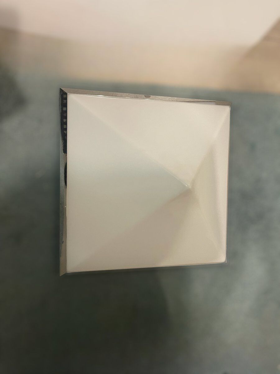White Acrylic Flushmount from Zonca, Italy, 1980s