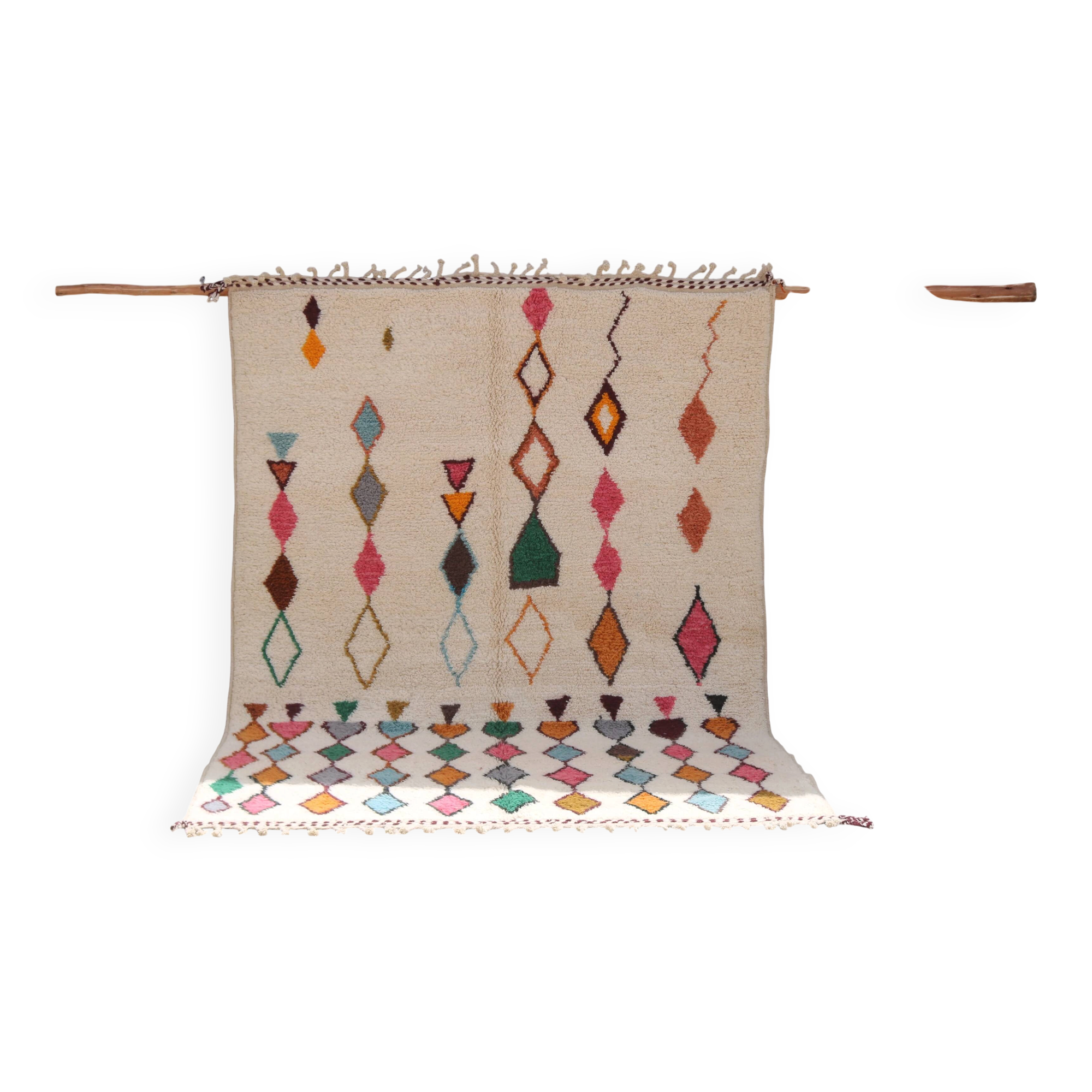 Large handmade colourful rug, 300 x 215 cm - G1075