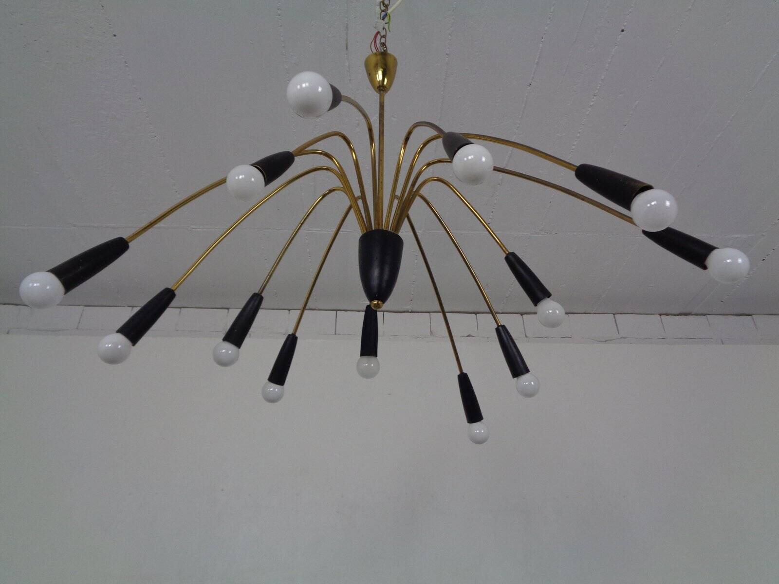 Large Italian Spider Ceiling Lamp, 1950s