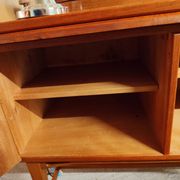 Vintage Scandinavian teak sideboard with writing surface, 1960s.