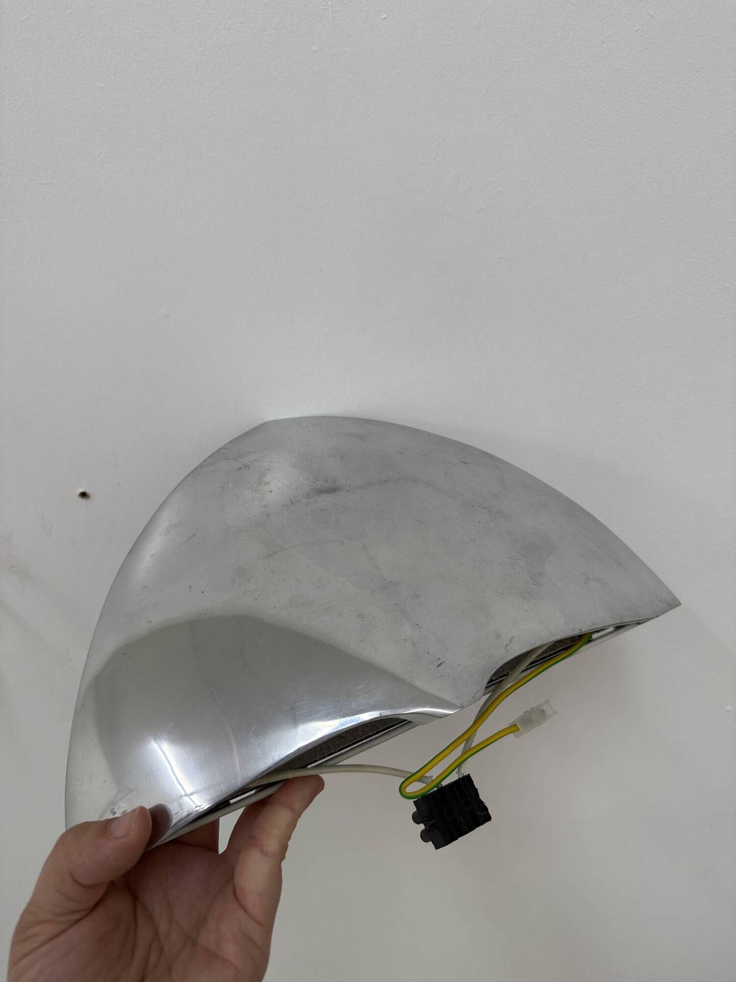 Modern French Polished Chrome wall Lamp by LG, Paris France