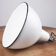 Suspension industrielle en émail de Pologne, couleur blanche, 1960