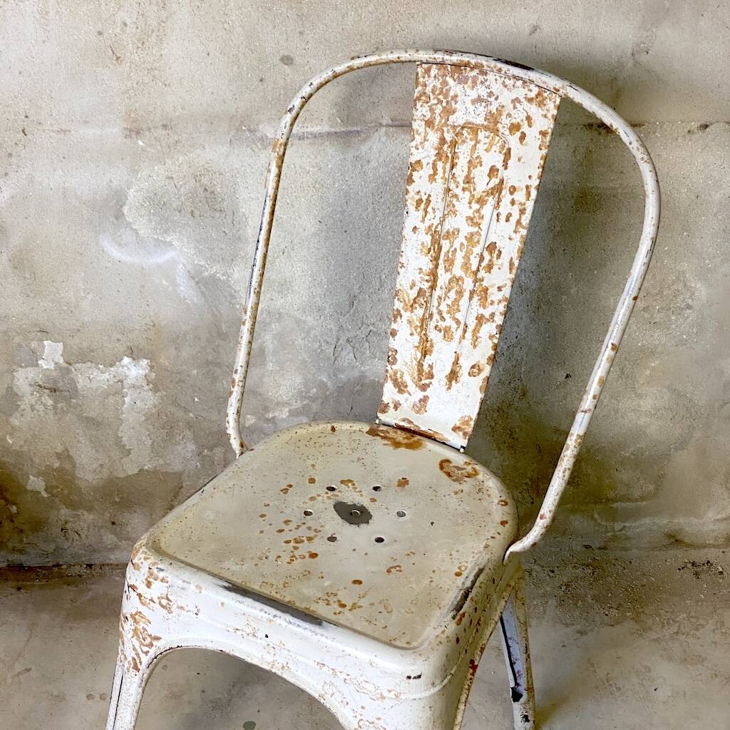 Pair of Tolix chairs model A designed by Xavier Pauchard.