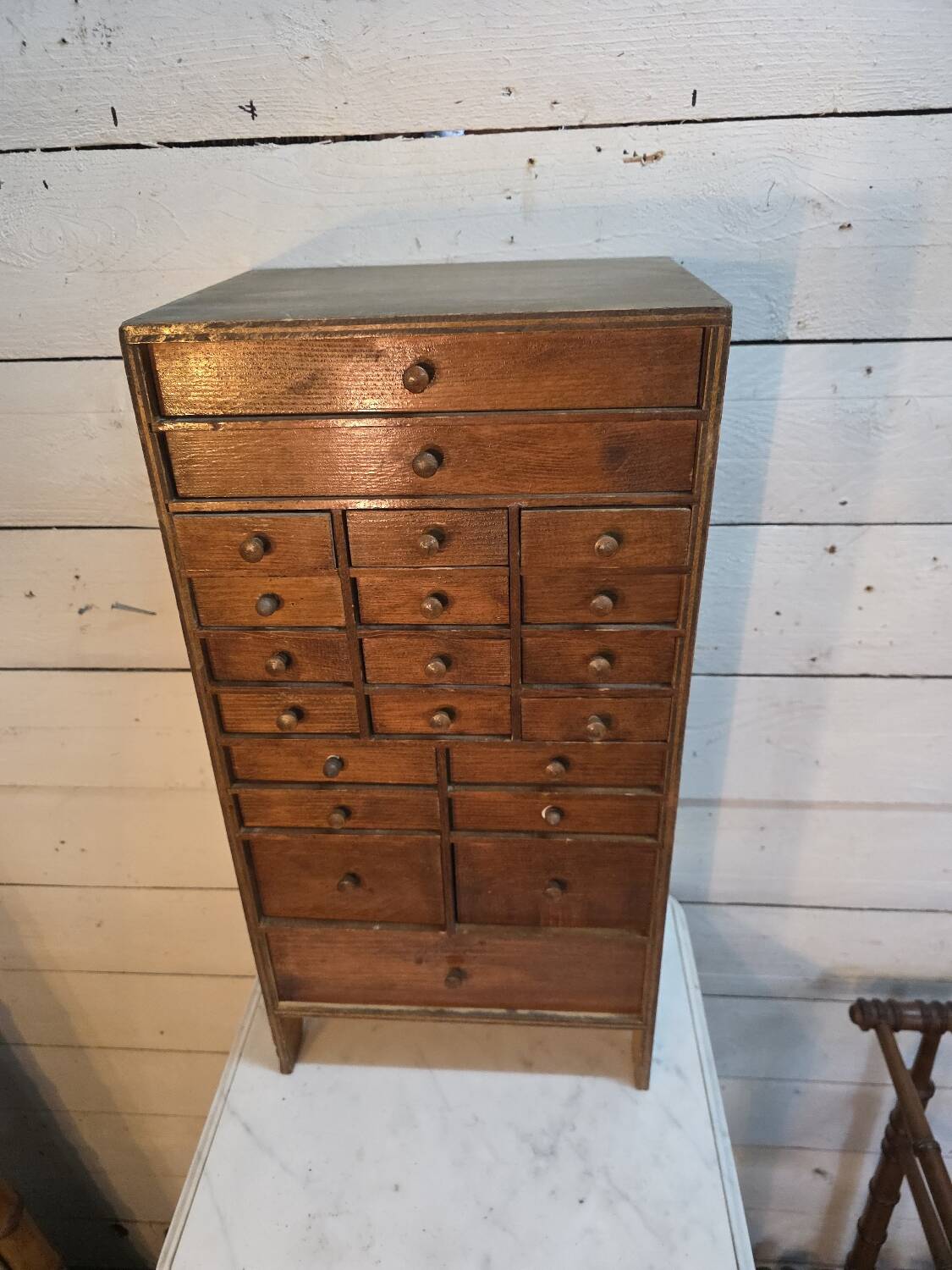 Watchmaker's workshop cabinet with drawers