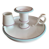 Pyrogenic porcelain candlestick