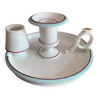 Pyrogenic porcelain candlestick