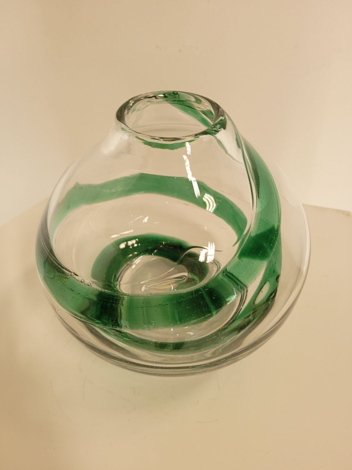 Bi-color blown glass vase Köln 1960s
