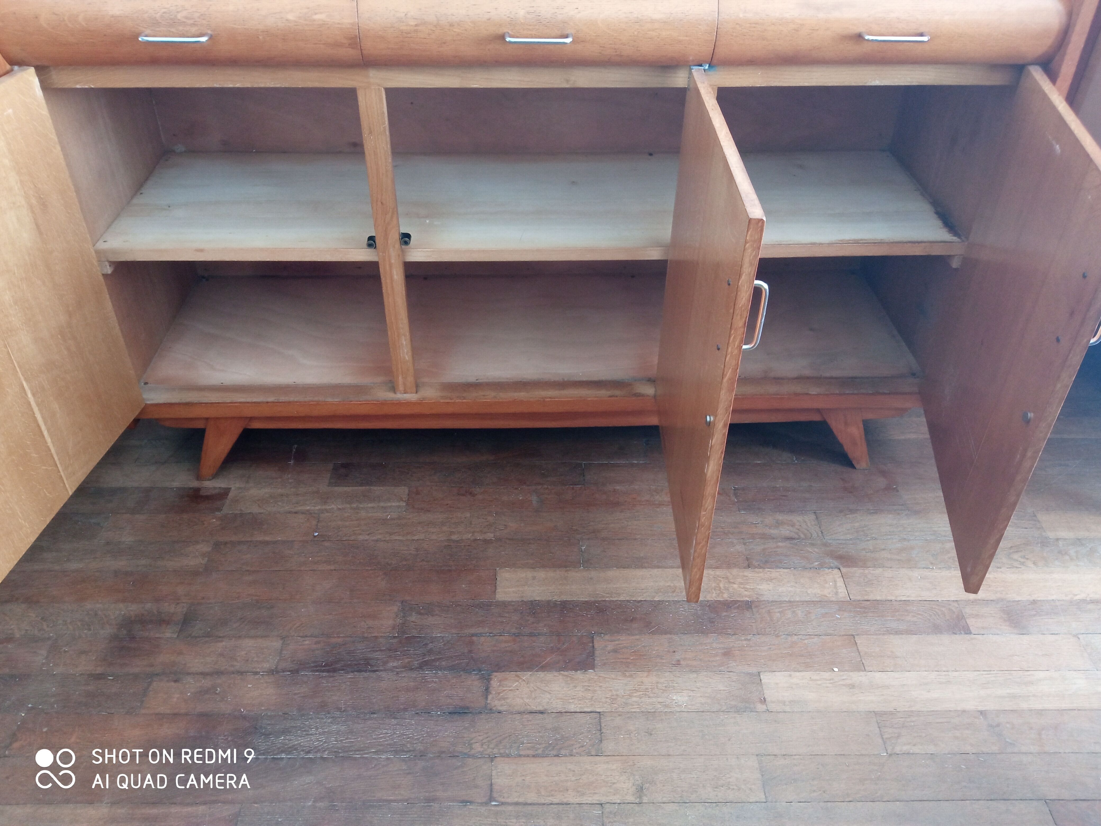 Buffet Enfilade 50s in blond wood