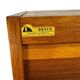 Armoire étroite vintage en bois avec volet roulant 'Soennecken'