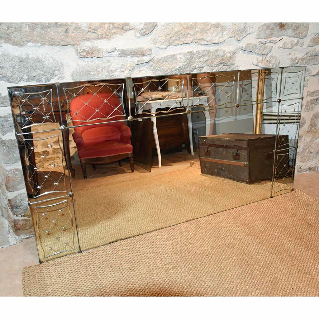 Miroir de bistrot brasserie L 180 H 90 cm