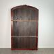 Large mirror (2 metres) Art Nouveau in carved mahogany with high-relief decoration.