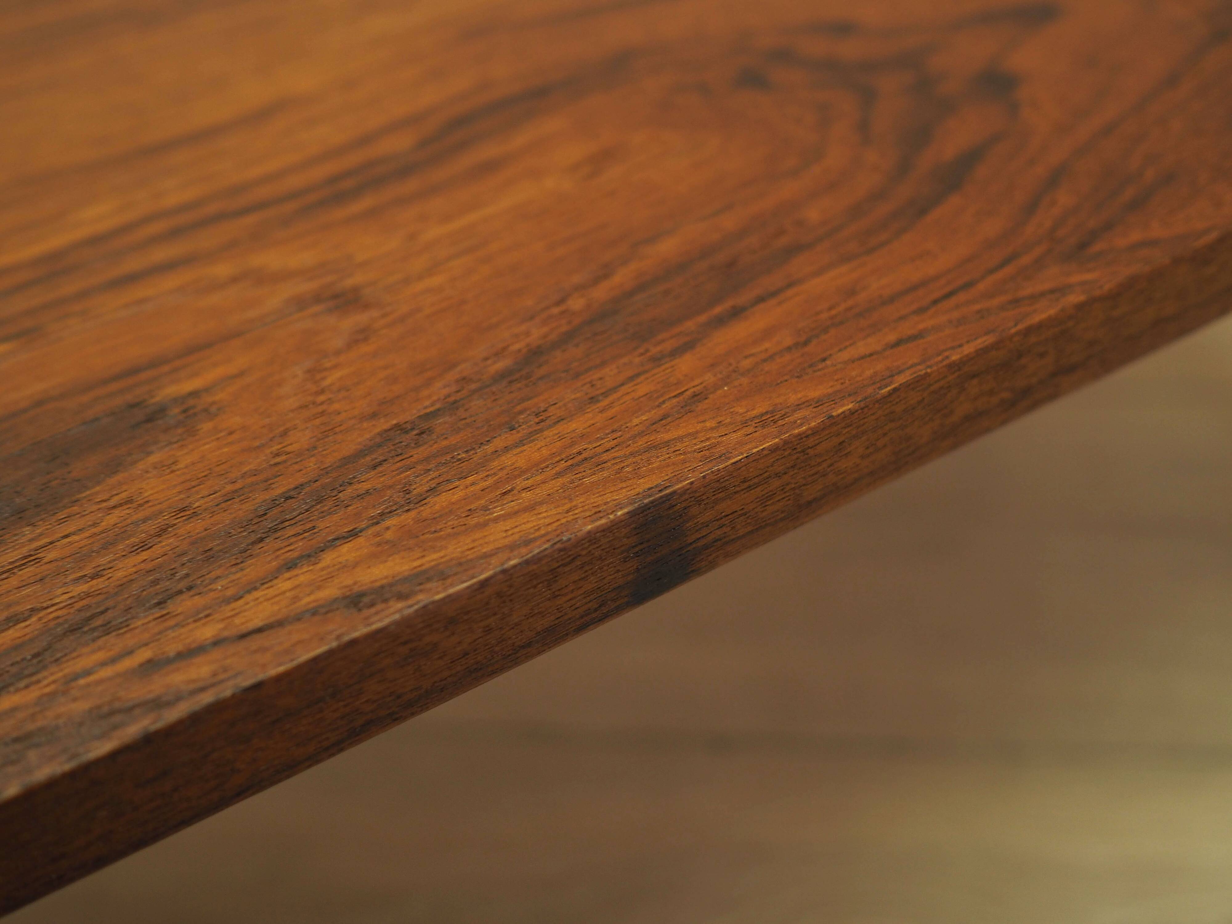 Danish teak coffee table with metal base, 1960s