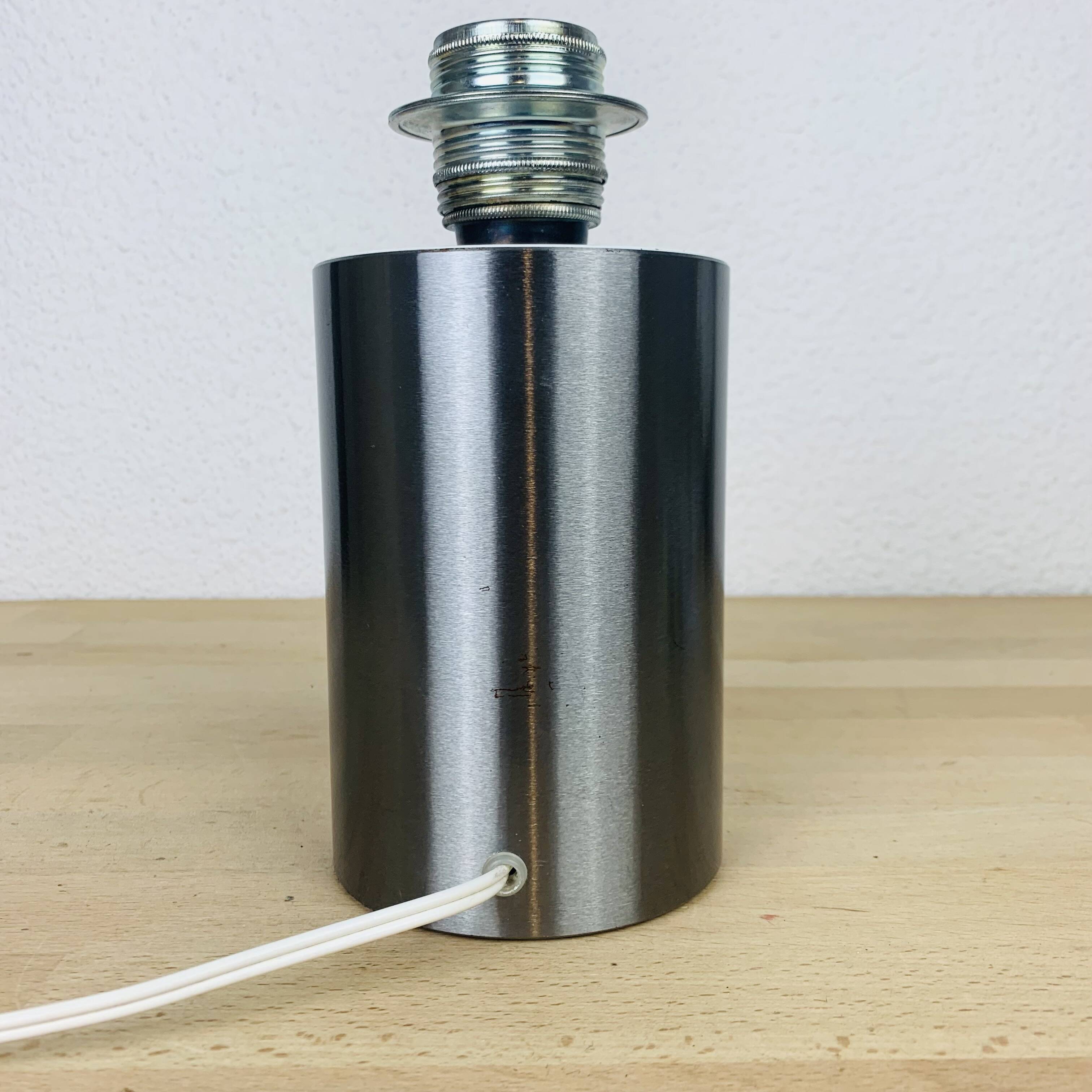 Reggiani cylinder lamp brushed metal 70s