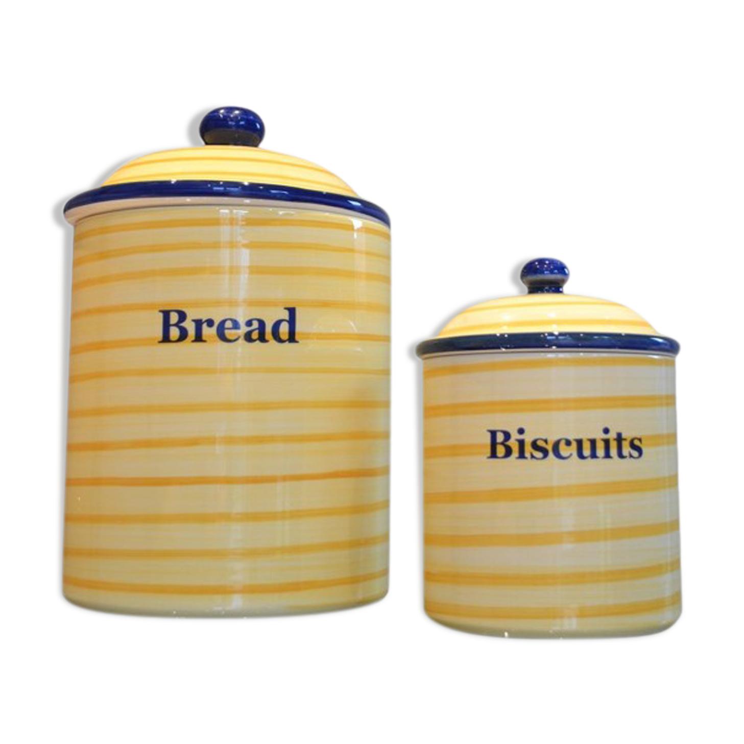 two large ceramic pots