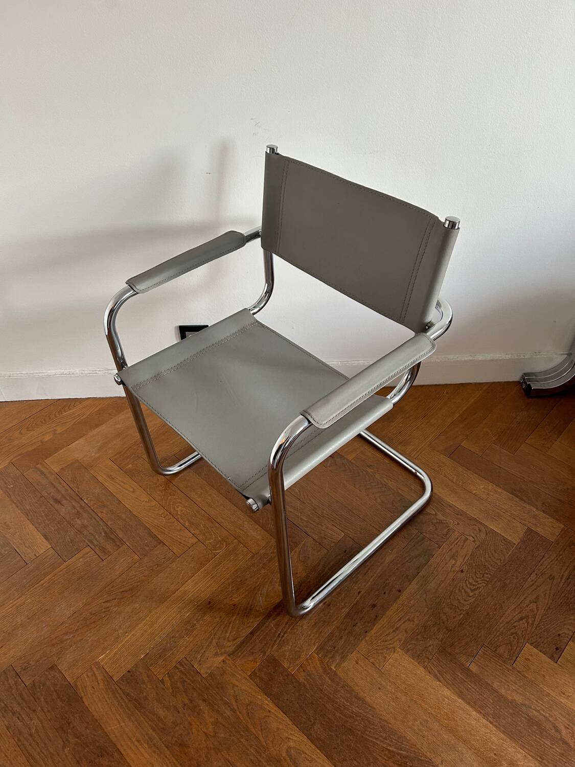 MG5 Grassi style chrome armchair