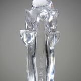 Vintage Gervais Danone knife holders, dachshund design, clear plastic