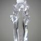 Vintage Gervais Danone knife holders, dachshund design, clear plastic