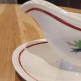 Antique sauce boat in porcelain by Boch Frères La Louvière