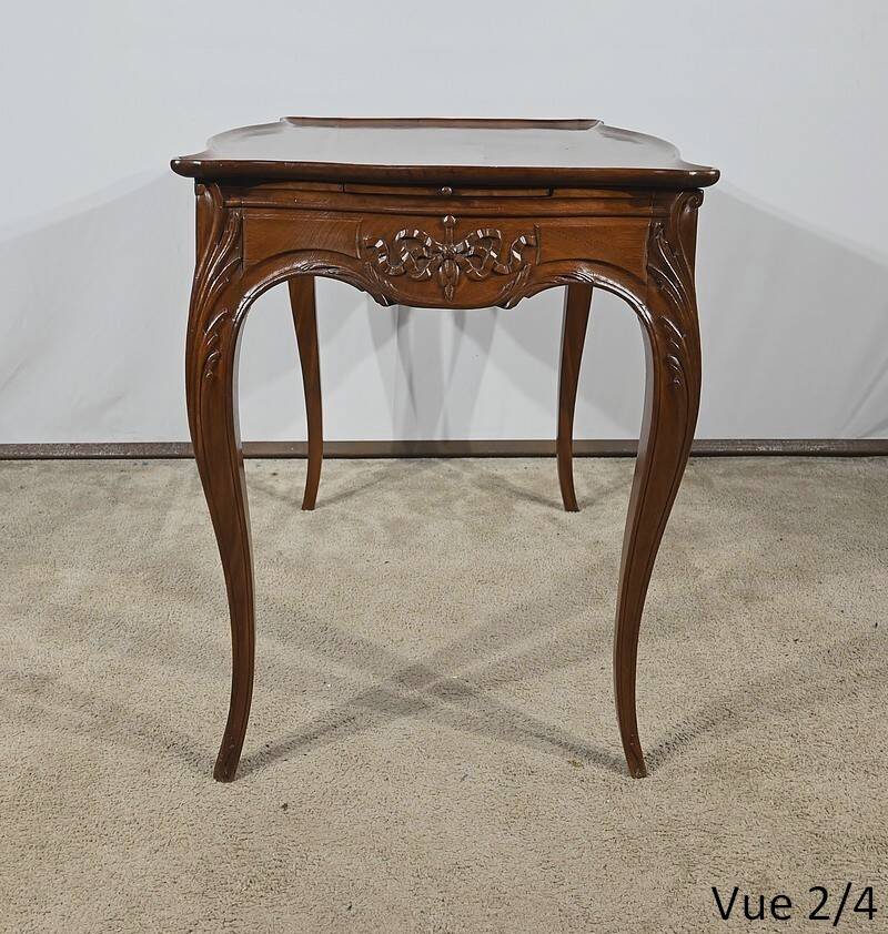 Small Cabaret Table in Mahogany, Louis XV style, Napoleon III period – Mid-19th century