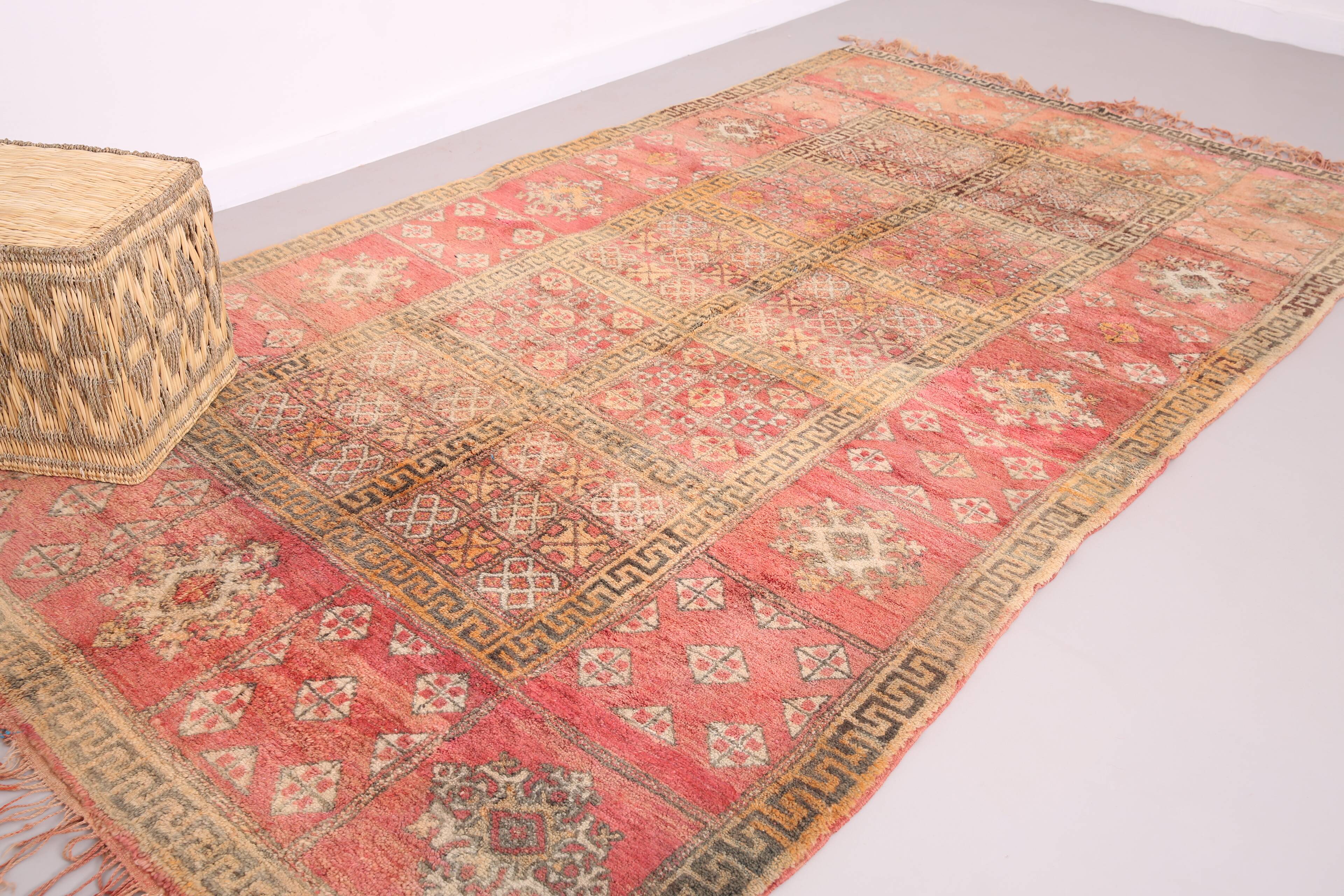 Tapis marocain vintage fait main 177 x 321 cm - Tapis berbère marocain - Tapis en laine