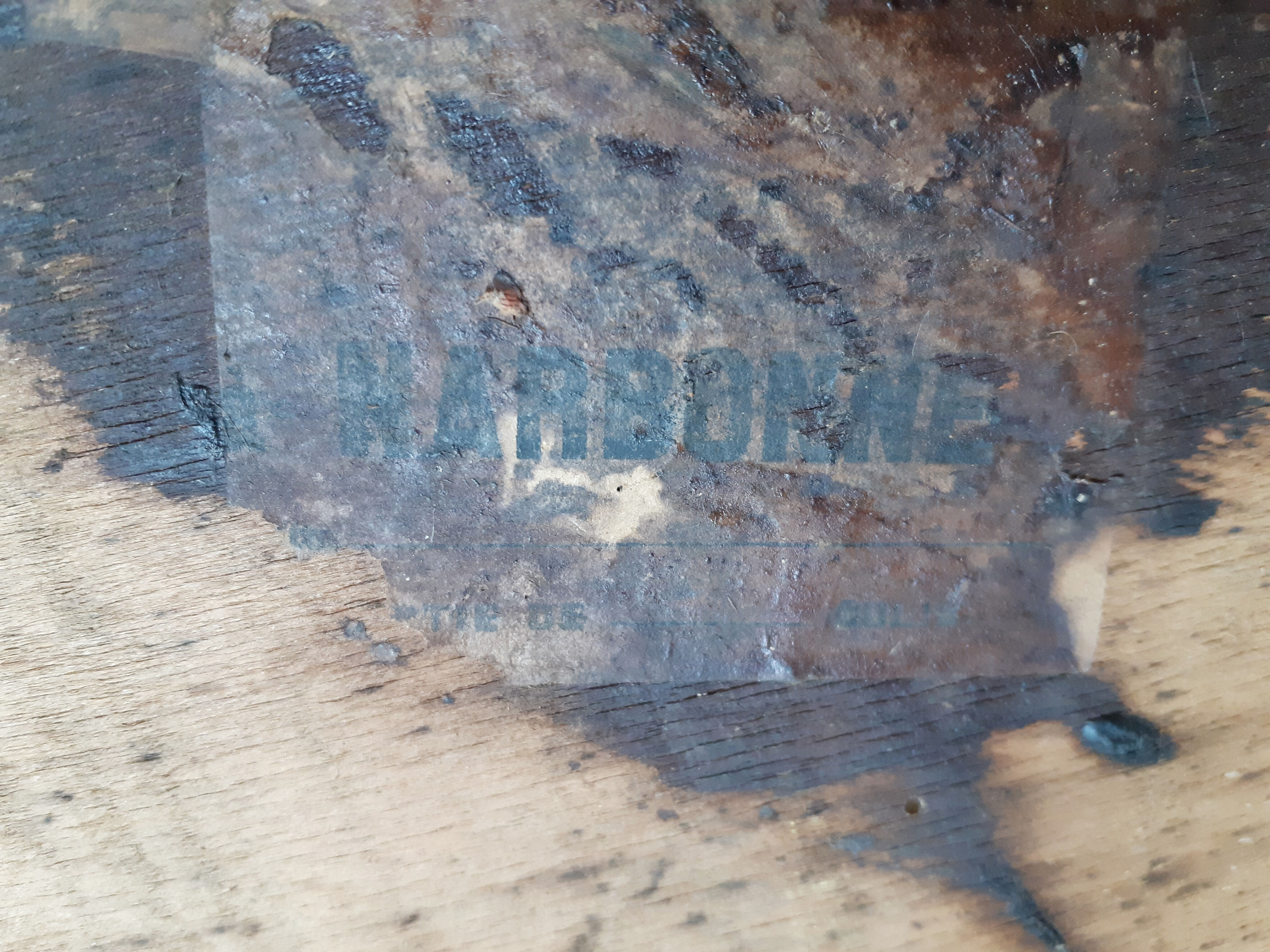 Stella triangular table, vintage, art deco