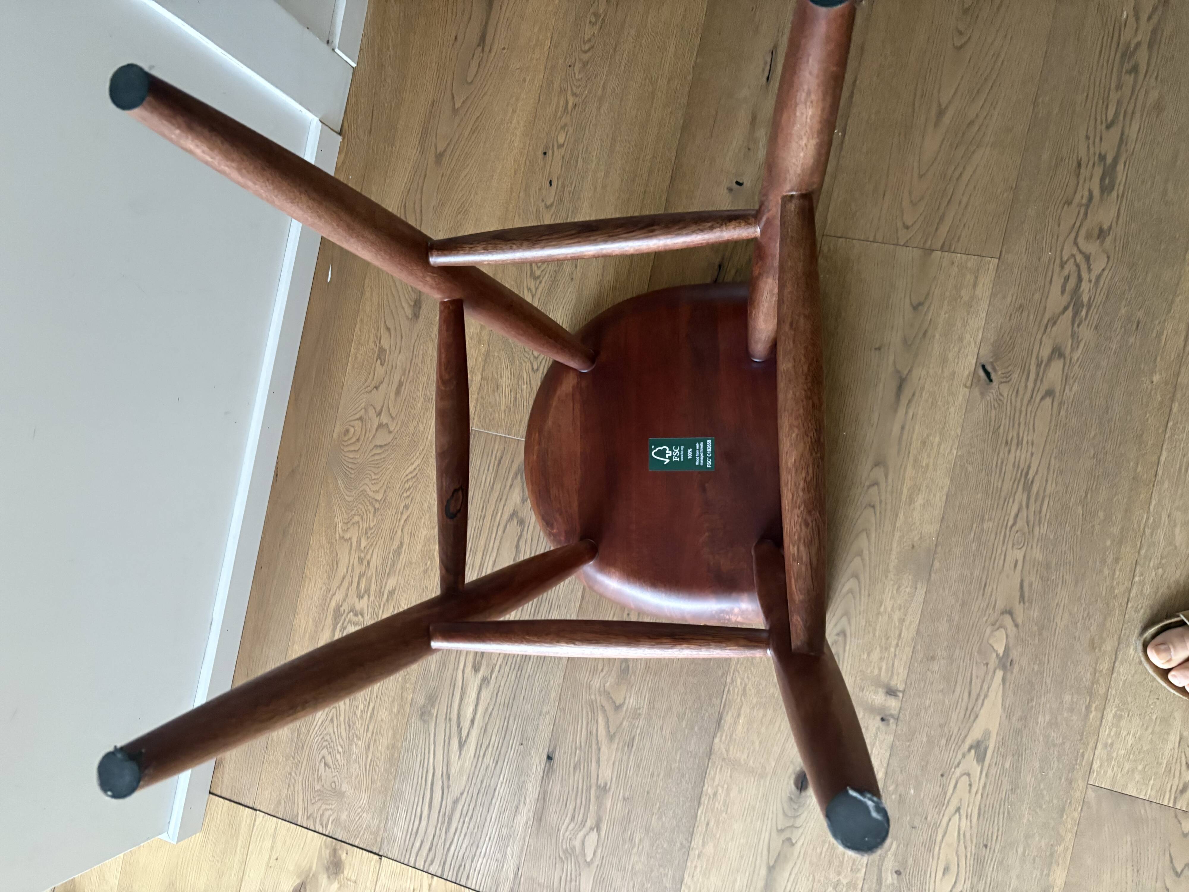 Tabouret  wabi sabi en bois massif